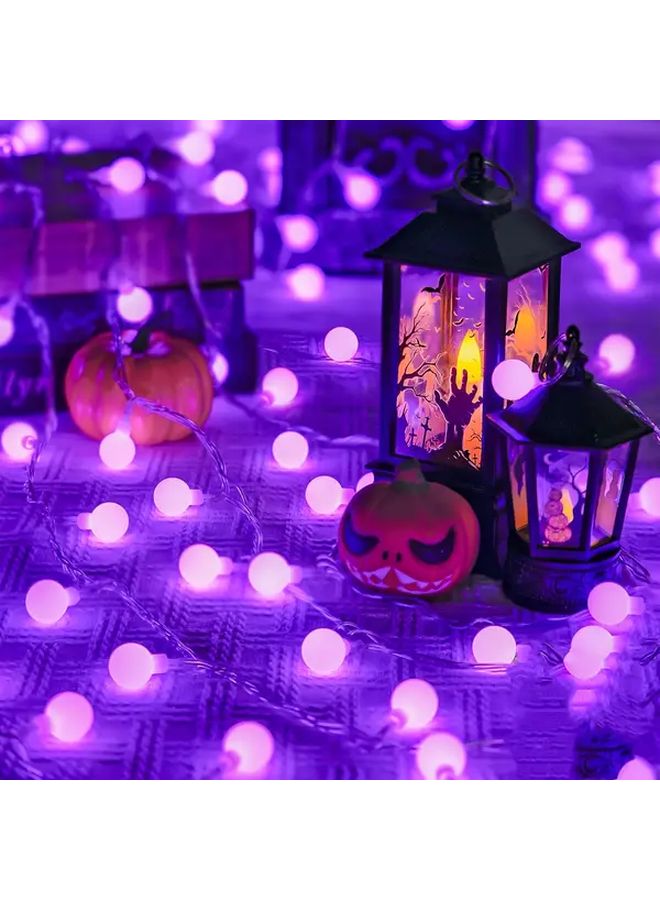 Purple LED String Lights 20 Pack Battery Powered Indoor Outdoor Halloween Decor - Image 1