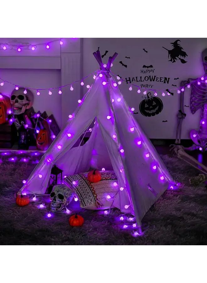 Purple LED String Lights 20 Pack Battery Powered Indoor Outdoor Halloween Decor - Image 2