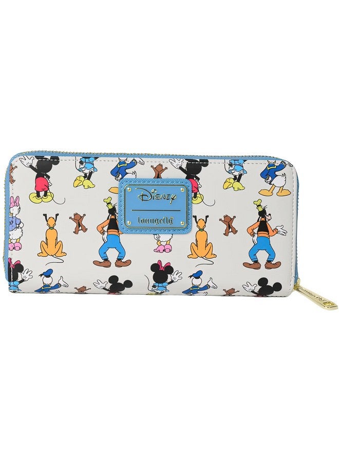 Loungefly Disney Wallet Mickey Mouse Friends Forward & Backward Print Zip Clutch - Image 1