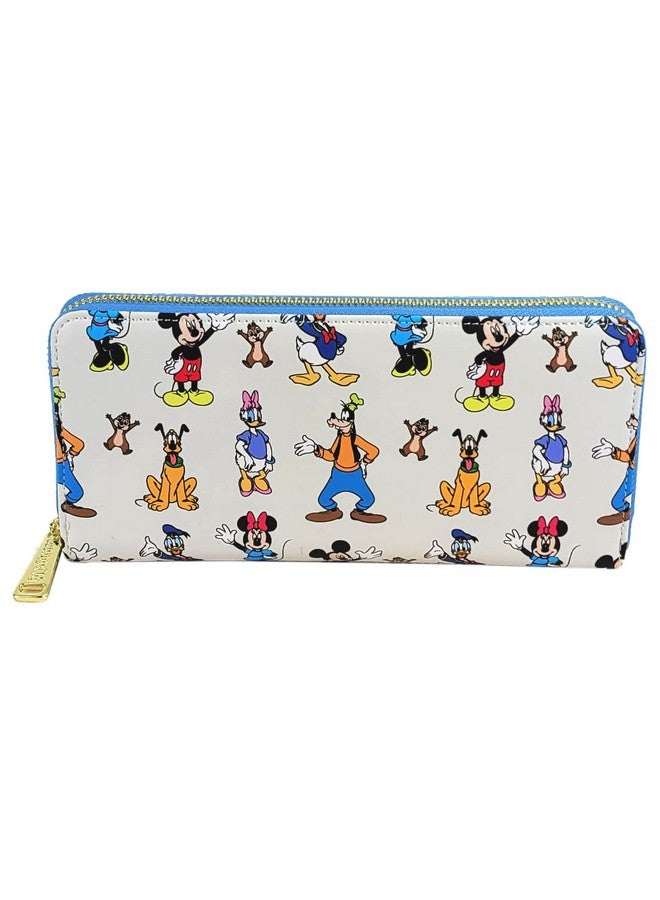 Loungefly Disney Wallet Mickey Mouse Friends Forward & Backward Print Zip Clutch - Image 2