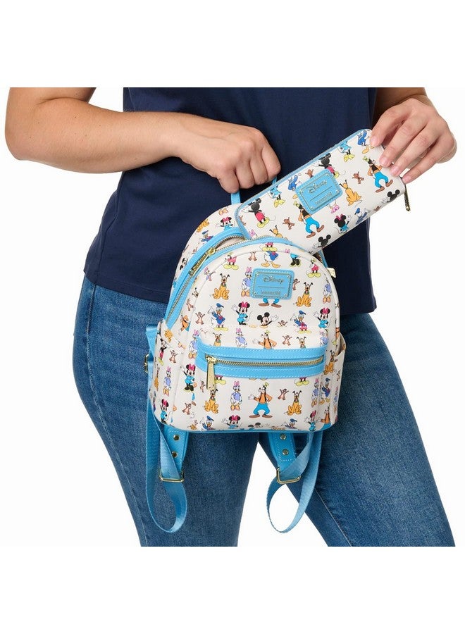 Loungefly Disney Wallet Mickey Mouse Friends Forward & Backward Print Zip Clutch - Image 5