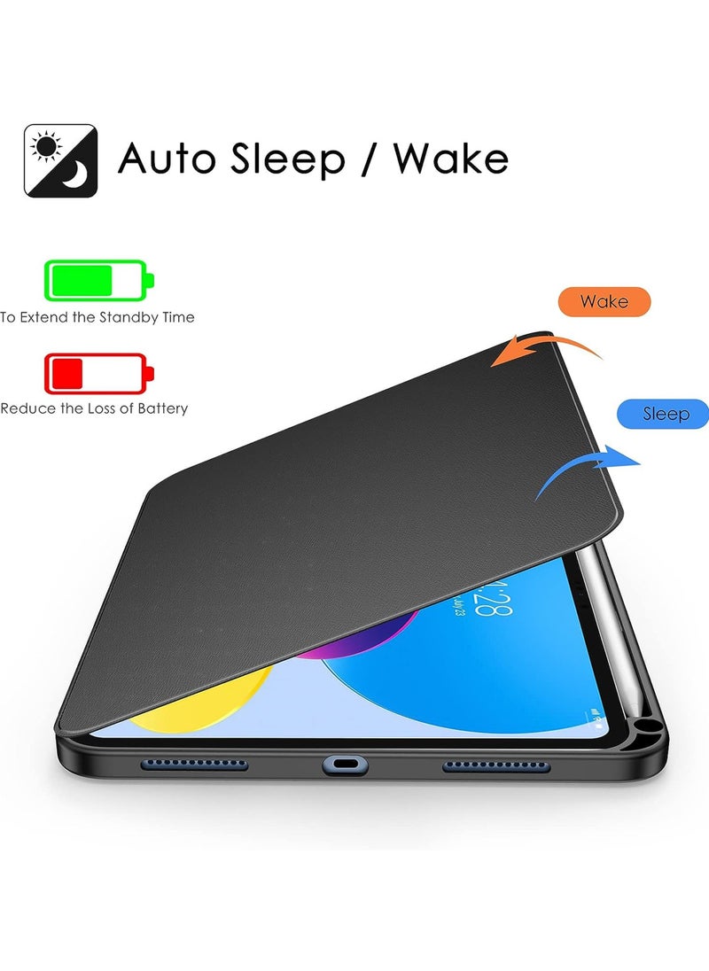 Rock Pow - Rotating Case for iPad (A16) 11th 11 inch 2025 Gen iPad 11 Case/Case For iPad 10th Gen Case 2022 iPad 10 Case with Pencil Holder, 360 Degree Rotation Protective Stand Cover Clear Back, Auto Wake/Sleep - Image 1