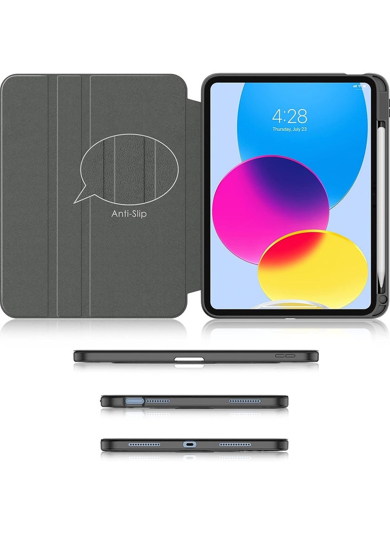 Rock Pow - Rotating Case for iPad (A16) 11th 11 inch 2025 Gen iPad 11 Case/Case For iPad 10th Gen Case 2022 iPad 10 Case with Pencil Holder, 360 Degree Rotation Protective Stand Cover Clear Back, Auto Wake/Sleep - Image 1