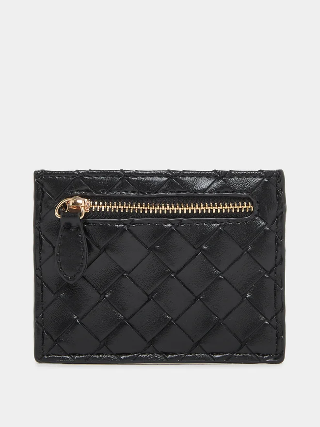 Styli  Black Textured Bi-Fold Card Holder for Women | Best Price UAE