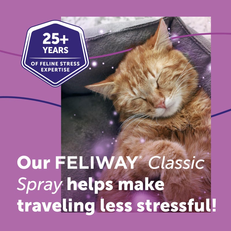 Feliway بخاخ فيلاواي® كلاسيك لتهدئة القطط، 60 مل - يريح القطط في المنزل وأثناء التنقل ويساعد على تهدئتها أثناء السفر - Image 3