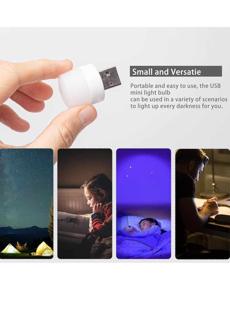 GUDOO 6 Pack USB Lights By Night, LED Plug In Bulbs Night Light, Modern White Style, Ideal For Bedroom, Bathroom, Nursery  - Image 5