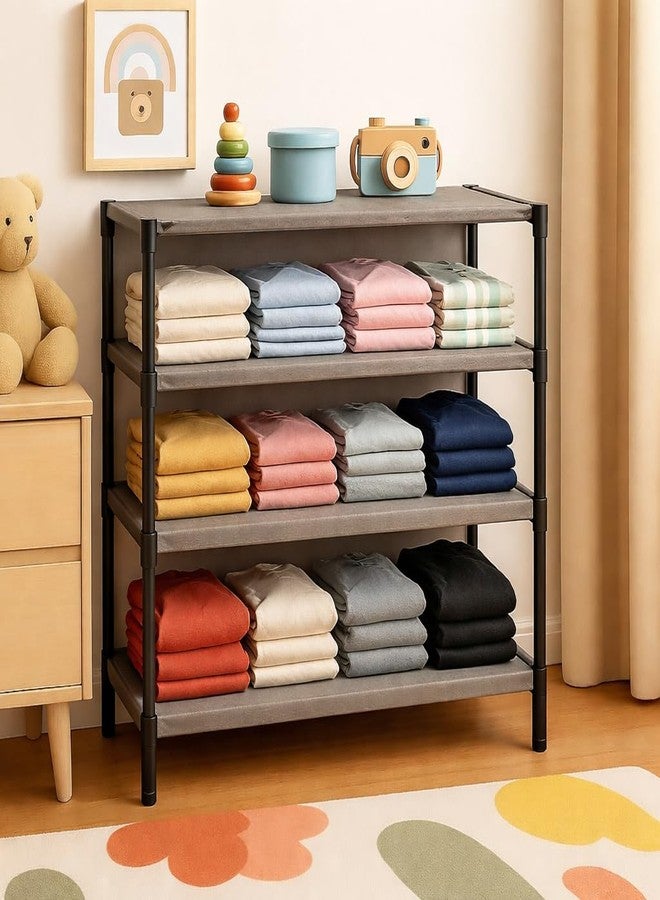 LUHI Plastic Wardrobe for Kids Clothes – Durable, Easy to Use Anti-Skid & Non-Slip Effective Professional Collapsible Wardrobe, Plastic Cupboard for Kids, Foldable Almirah - Image 1