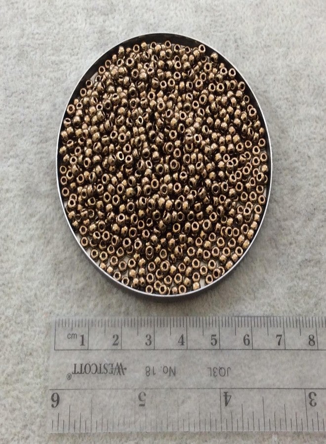 Miyuki Seed Beads 8/0 Metallic Dark Bronze 22gram Tube of Beads - Image 2