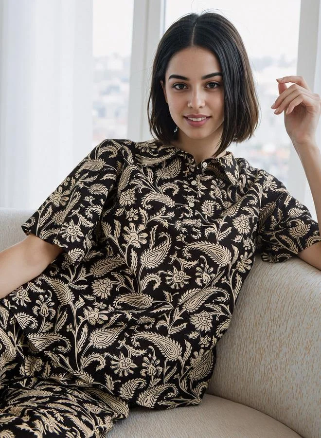 سبلاش فيڤ طقم بيجامة مطبوع