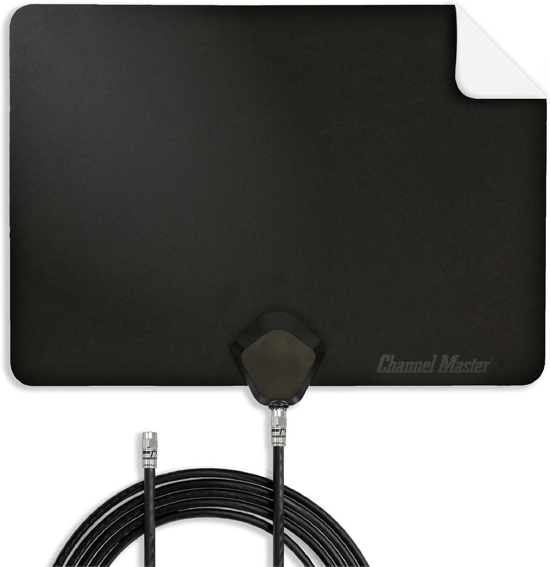 Channel Master FLATenna - Indoor Digital HDTV Antenna, 12' Coaxial Cable, Superior Reception Range & Signal Reliability, Supports 4K Smart TVs, OTA Broadcast & NextGen TV, Easy Install - Image 1