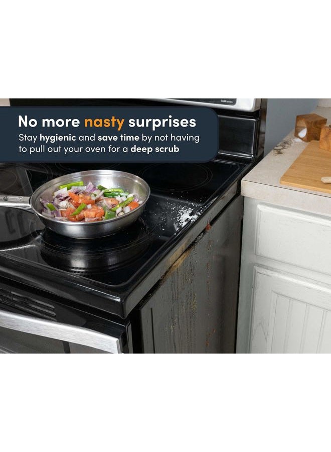 Linda'S Essentials Silicone Stove Gap Covers (2 Pack), Heat Resistant Oven Filler Seals Gaps Between Stovetop And Counter, Easy To Clean Guard (25 Inches, Clear) - Image 4