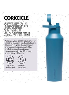 CORKCICLE Corkcicle Sport Canteen Insulated Tumbler, North Shore, 20 oz – Reusable Water Bottle Keeps Beverages Cold for 25 Hours & Hot 12 Hours – Cupholder Friendly Tumbler with Screw-On Cap  - Image 2
