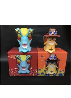 Generic One Piece King Four Emperor Telephone Worm Ace Aunt Black Beard White Beard Very Flat 9 Boxed Hand-held-Color:Ace Luffy Bagged  - Image 2