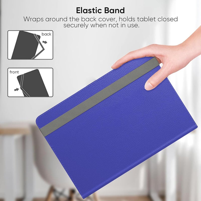 EKAM Universal Stand Folio Case Cover for All 7" Tablets, (Fire 7 tablet, Lenovo Tab M7 7 inch) Galaxy Tab E 7.0/ Tab A 7.0/ Oasis/Lenovo/RCA Voyager and More 6.5-7.5 inch Tablet (Purple) - Image 4