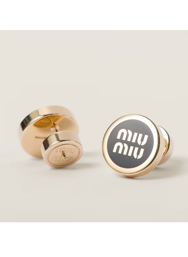 Miu Miu Enameled earrings-Black  - Image 2