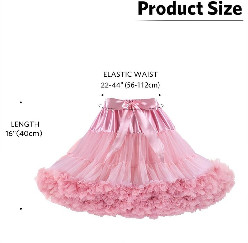 SHEJIZE Women's Petticoat Skirts Chiffon Tulle Skirts Underskirt Tutu Ballet Dress Puffy Crinoline - Image 4