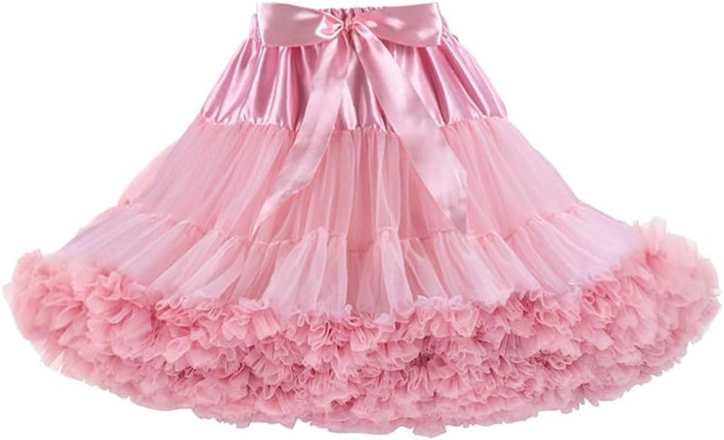 SHEJIZE Women's Petticoat Skirts Chiffon Tulle Skirts Underskirt Tutu Ballet Dress Puffy Crinoline - Image 1