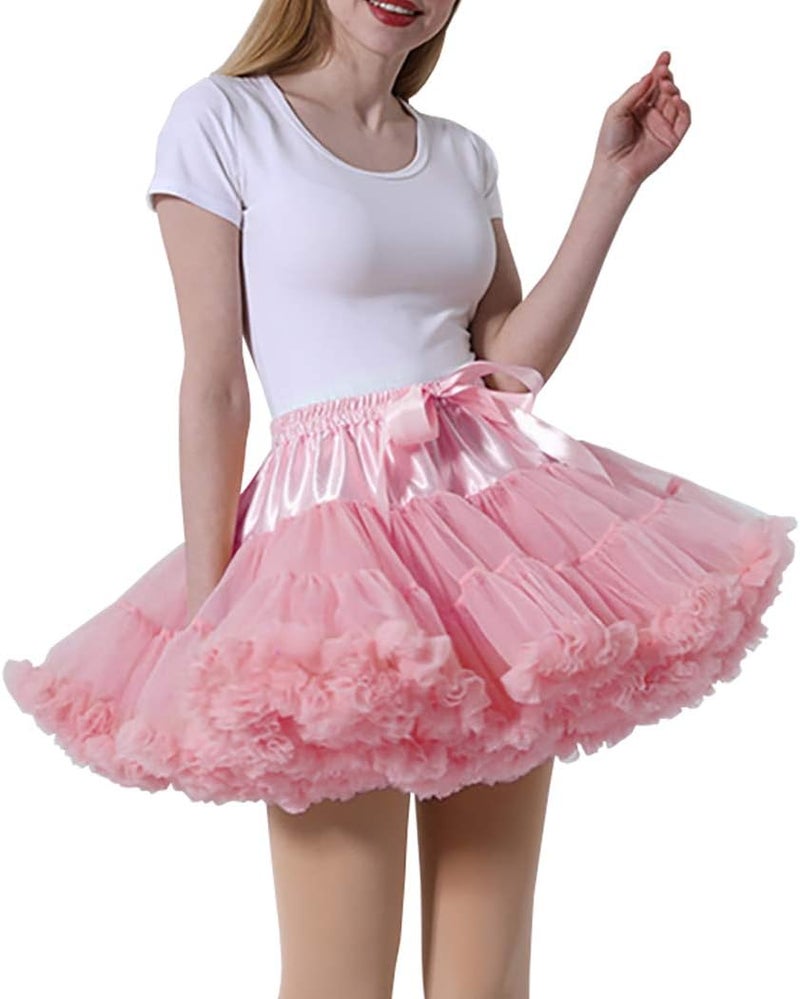 SHEJIZE Women's Petticoat Skirts Chiffon Tulle Skirts Underskirt Tutu Ballet Dress Puffy Crinoline - Image 5