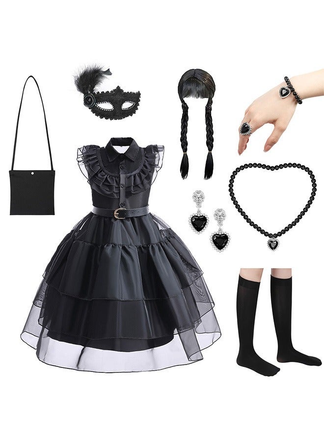 general Wednesday Addams Dress Girls Costume Cosplay - Image 1