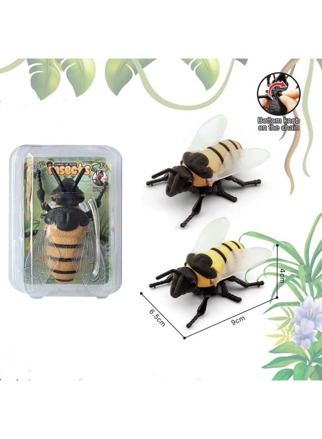 Creative Coil Chain Simulation Fighting Beetle Bees Ladybug Scarab Mono Fairy Insect Model Educational Toys-Color:Red Beetle (33g)  - Image 4