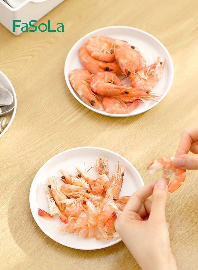 فاصولا طبق بلاستيك 8 قطع، طبق فاكهة قابل لإعادة الاستخدام، طبق حلوى قابل للغسل، طبق وجبات خفيفة متعدد الوظائف مع قاعدة متصلة، طبق بصق العظام، طبق حلوى مبتكر، طبق فاكهة رمضان - Image 4