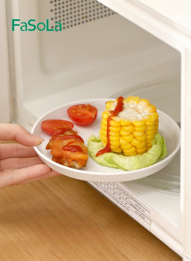 فاصولا طبق بلاستيك 8 قطع، طبق فاكهة قابل لإعادة الاستخدام، طبق حلوى قابل للغسل، طبق وجبات خفيفة متعدد الوظائف مع قاعدة متصلة، طبق بصق العظام، طبق حلوى مبتكر، طبق فاكهة رمضان - Image 5