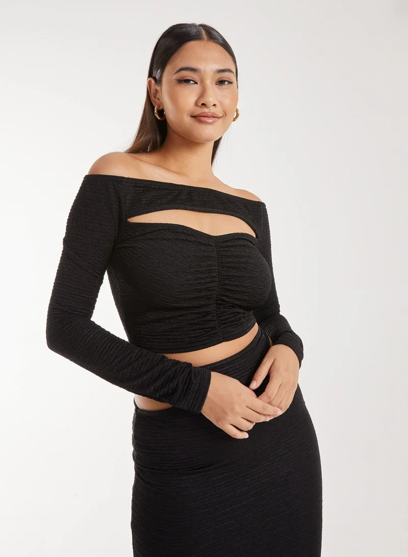 Pink Vanilla Ripple Letterbox Long Sleeve Top