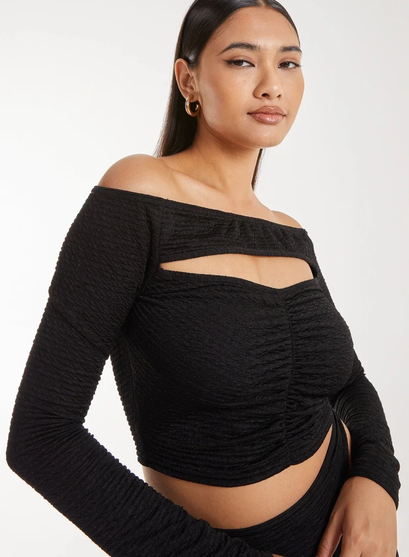 Pink Vanilla Ripple Letterbox Long Sleeve Top