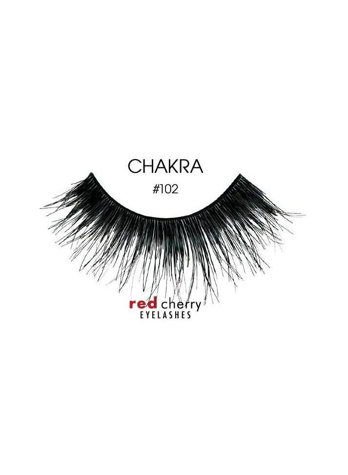 Red Cherry Eyelashes Human HAIR Black # 102 - Image 4