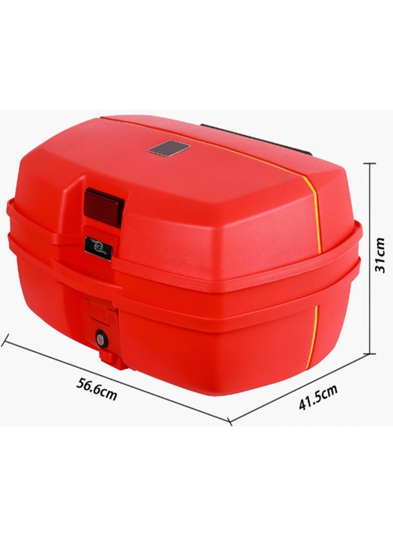 Motorcycle Rear Trunk Box, Large Waterproof Storage Bag with 2 Keys - Image 2