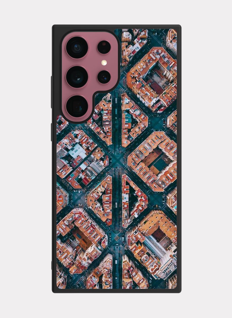 بكسلات كفر سامسونج جالكسي اس 22 الترا برشلونة اسبانيا برتقالي - Image 1