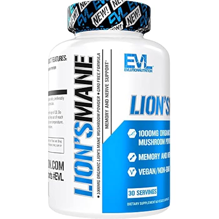 Evlution Organic Lion’s Mane Mushroom Supplement - Lion’s Mane Mushroom Capsules Nootropics Brain Support Supplement for Focus Memory Clarity and Immunity Support - Image 4