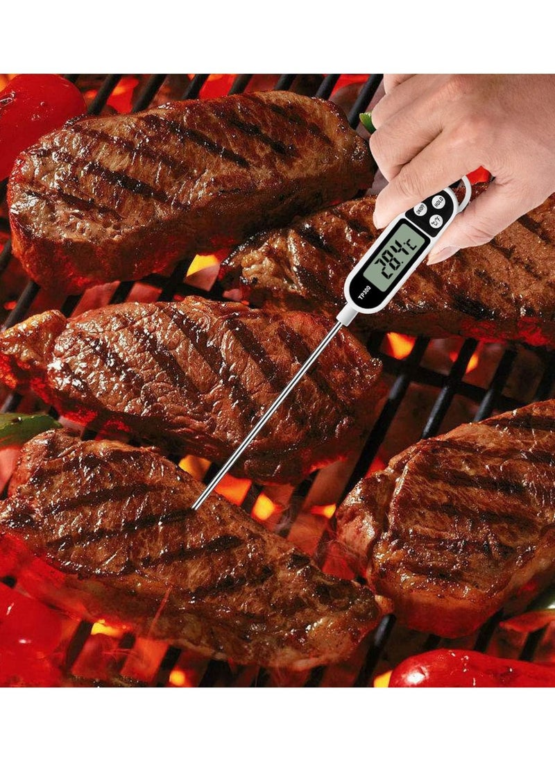 Digital Food Thermometer TP300 with Extra Long Needle, Used Compatible with Milk and Meat Cooking Tools, Instant Stainless Steel Sensor for Kitchen,Roast,BBQ