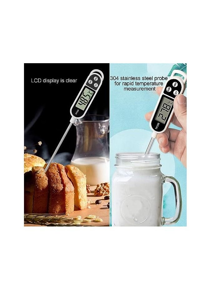 Digital Food Thermometer TP300 with Extra Long Needle, Used Compatible with Milk and Meat Cooking Tools, Instant Stainless Steel Sensor for Kitchen,Roast,BBQ