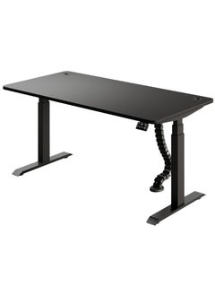 AFTERWORK Neo Max Series Electric Height Adjustable Standing Desk Gaming Table | 120x70 cm | Black Frame & Table Top | Advanced Control | Dual Motor | Ergonomic Design  - Image 1