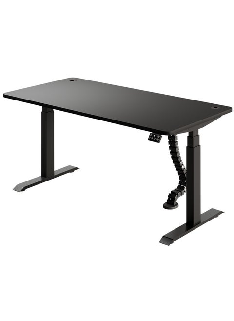 Neo Max Series Electric Height Adjustable Standing Desk Gaming Table | 120x70 cm | Black Frame & Table Top | Advanced Control | Dual Motor | Ergonomic Design