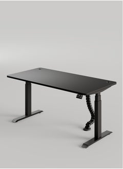 AFTERWORK Neo Max Series Electric Height Adjustable Standing Desk Gaming Table | 120x70 cm | Black Frame & Table Top | Advanced Control | Dual Motor | Ergonomic Design  - Image 2