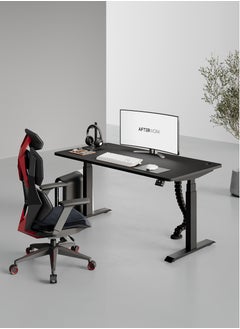 AFTERWORK Neo Max Series Electric Height Adjustable Standing Desk Gaming Table | 120x70 cm | Black Frame & Table Top | Advanced Control | Dual Motor | Ergonomic Design  - Image 3
