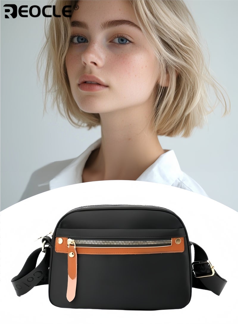 REOCLE Women's Crossbody Bags Medium Small Shoulder Handbags with Adjustable Wide Strap & Multi Pocket Shoulder Bag for School & Office & Travel & Work - Image 1