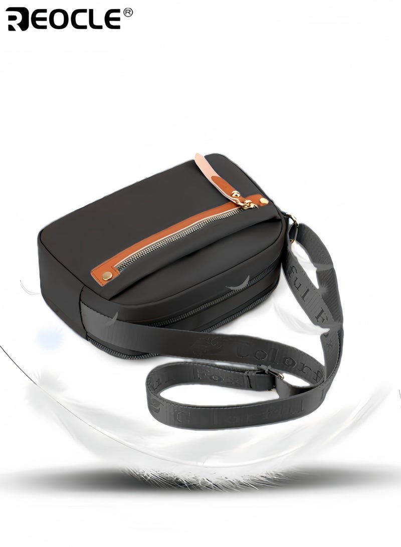 REOCLE Women's Crossbody Bags Medium Small Shoulder Handbags with Adjustable Wide Strap & Multi Pocket Shoulder Bag for School & Office & Travel & Work - Image 3