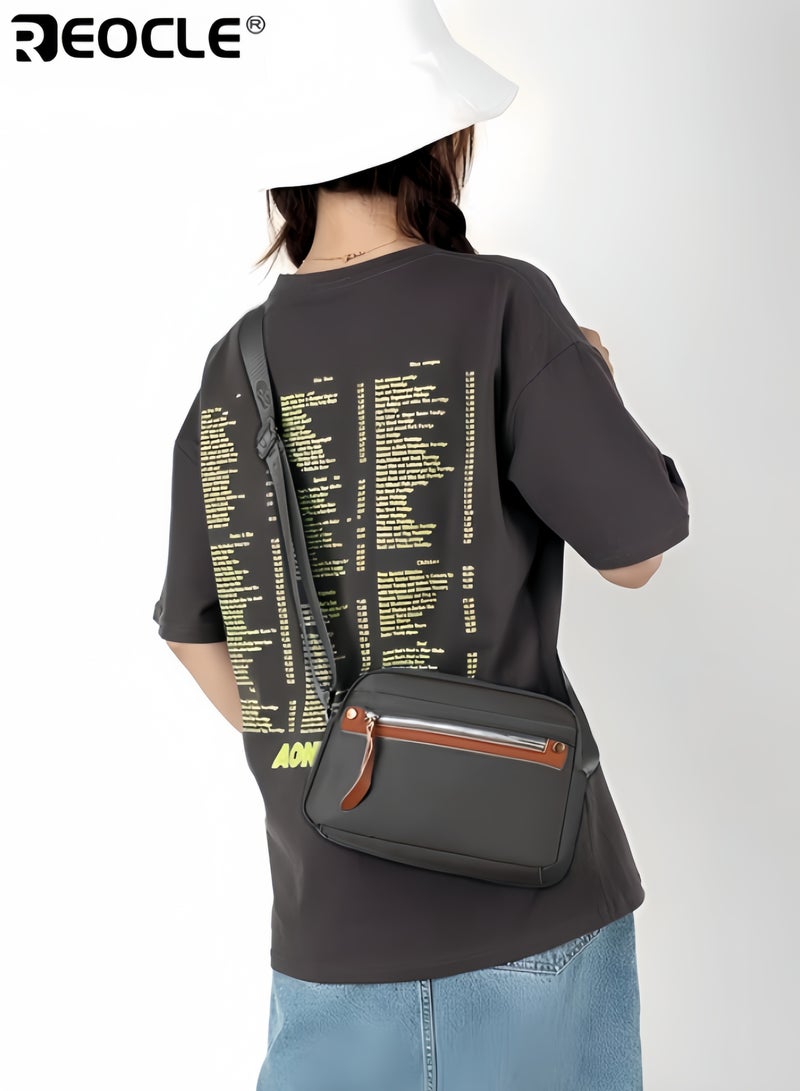 REOCLE Women's Crossbody Bags Medium Small Shoulder Handbags with Adjustable Wide Strap & Multi Pocket Shoulder Bag for School & Office & Travel & Work - Image 5