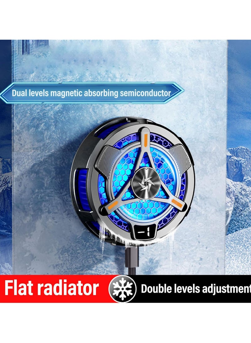GGOOT Magnetic Tablet Cooler, 4in Portable Laptop Cooler USB Magnetic Cooler Phone Cooling for IOS Tablet, Phone Radiator Cooling Fan, Cell Phone Cooler for Mobile Gaming Streaming  - Image 5