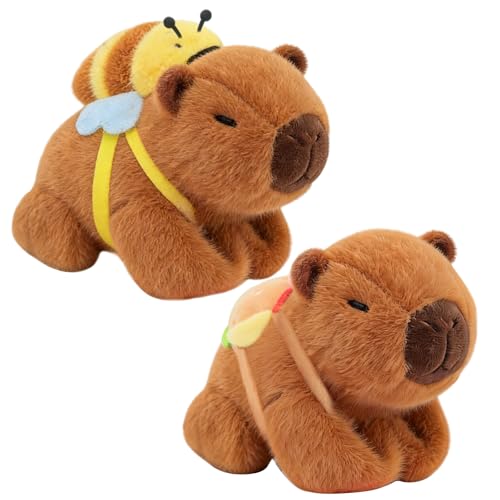 Timisea 2pcs Capybara slap braceletsFunny Capybara Plush Bracelet Animal Slap Bracelet Suitable for Birthday Party Childrens Day Gifts - Image 1