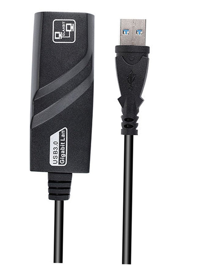 محول من USB 3.0 إلى موصل شبكة إيثرنت LAN عالي السرعة لأجهزة ماك بوك أسود - Image 3