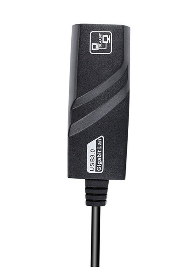 محول من USB 3.0 إلى موصل شبكة إيثرنت LAN عالي السرعة لأجهزة ماك بوك أسود - Image 4