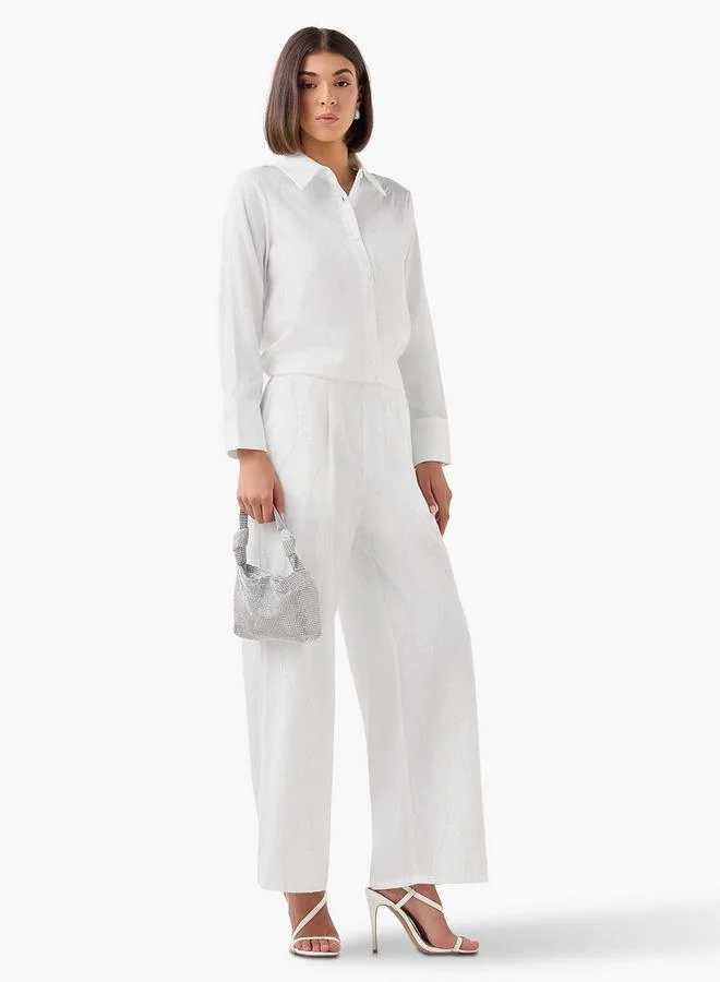 سبلاش فيڤ Shirt with Embellishment and Long Sleeves