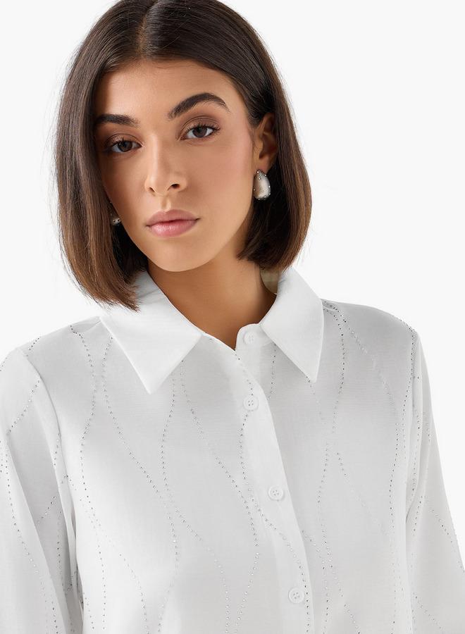 Splash FAV Shirt with Embellishment and Long Sleeves - Image 5