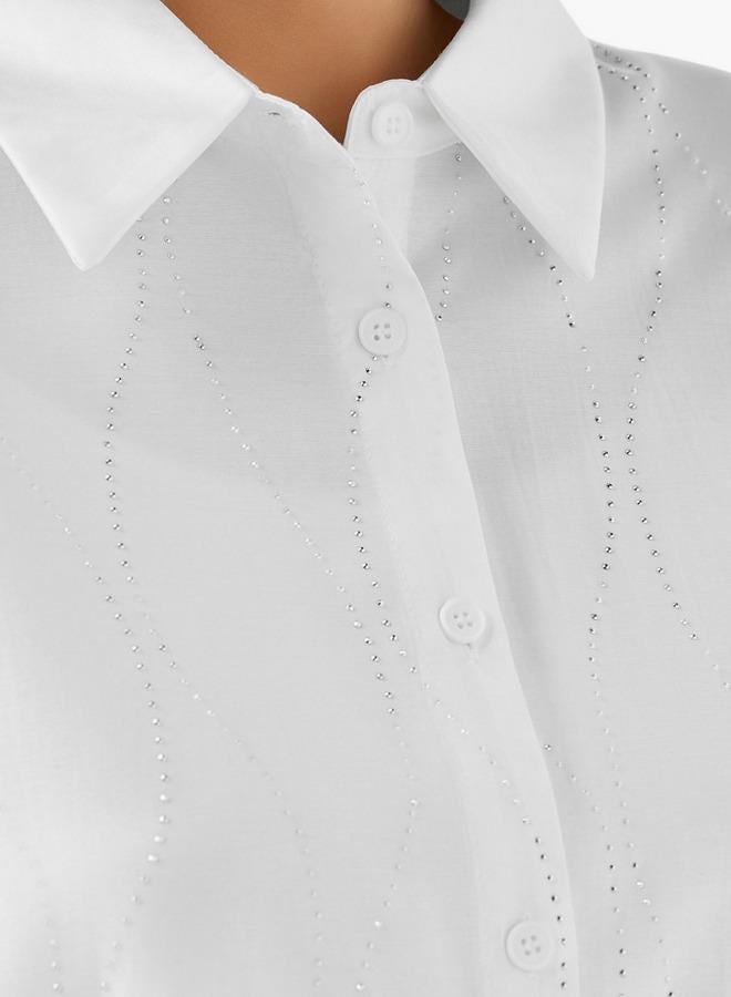 Splash FAV Shirt with Embellishment and Long Sleeves - Image 4