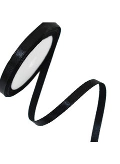 Embroiderymaterial Embroiderymaterial Satin Ribbon for Craft Decorations Clothes Sewing Making Purpose (Black-2)5 Roll: 50 Metre  - Image 2
