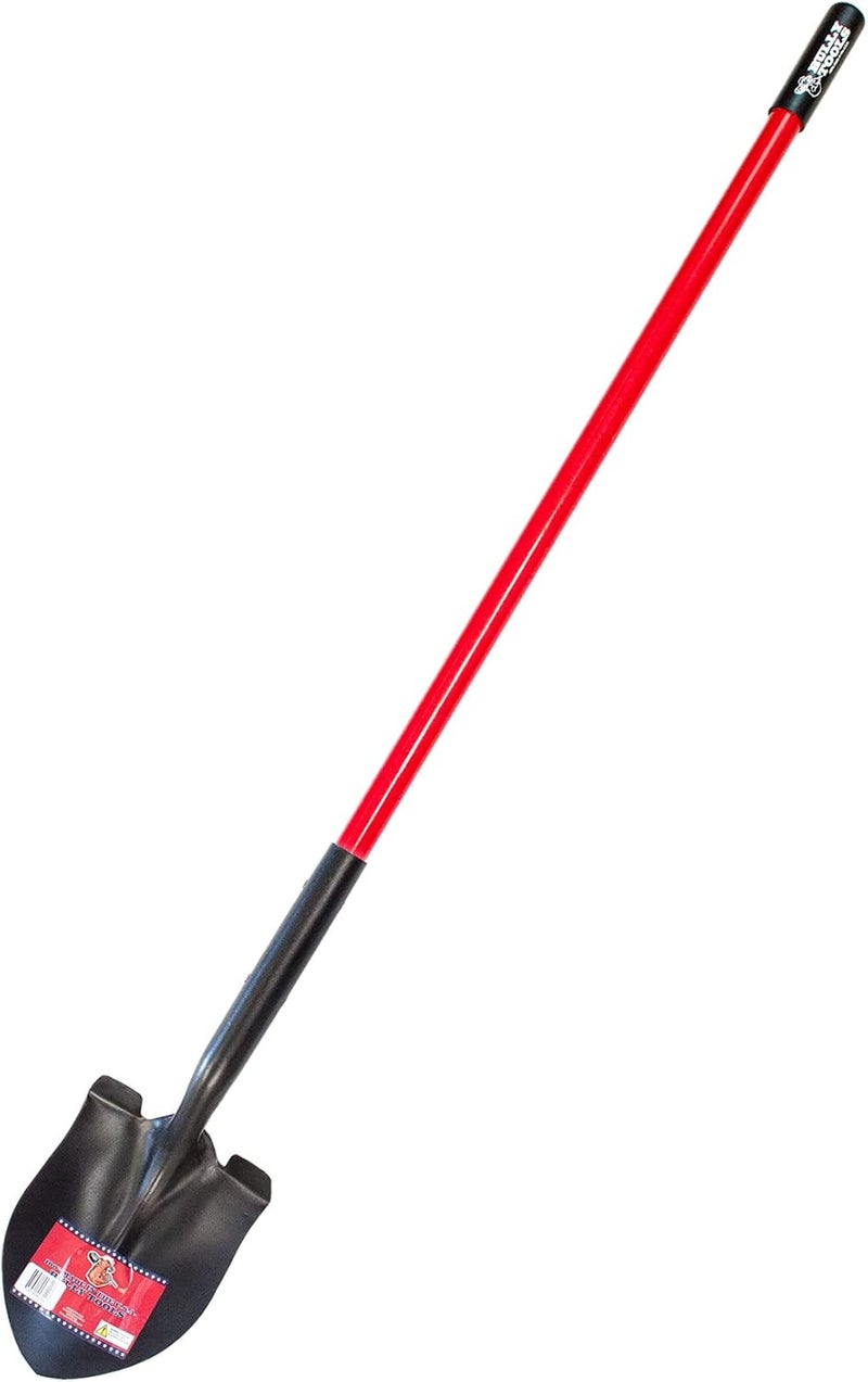 BULLY TOOLS Heavy Duty Floral Spade - 14-Gauge Durable Spade Shovel with Long Fiberglass Handle for Digging, Gardening, and Landscaping, Ideal for Tough Soil and Roots - 100% Made in The USA, 54-Inch - Image 1